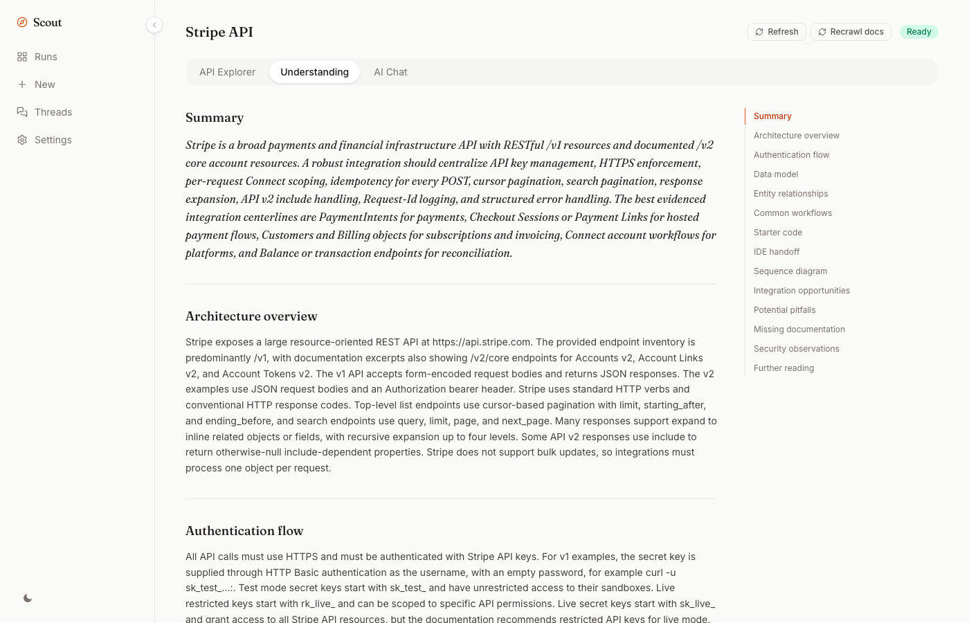 Understanding summary page